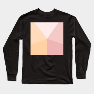 Peach and rose Triangle Long Sleeve T-Shirt